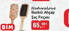 NATURALOVE BASKILI AHŞAP ŞAÇ FIRÇASI